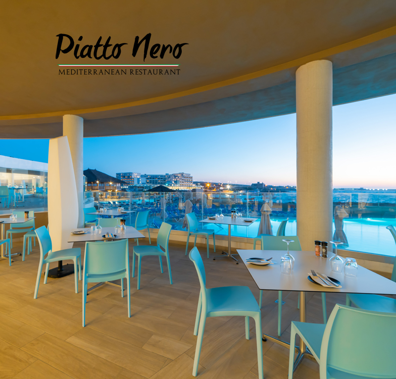Exquisite Mediterranean Cuisine at Piatto Nero Restaurant at the Ramla Bay Resort