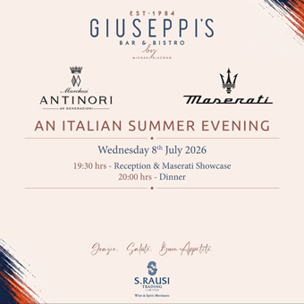 Wine Dinner - Giuseppi's, Maserati & Marchesi Antinori